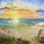 "Sunset on the Coast"
Oil on canvas, 22" x 36"
SOLD To
 Private Collector
