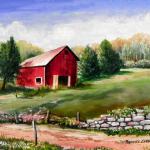 "Red Barn in the Ozarks"
Acrylic, 14" x 11"
$185